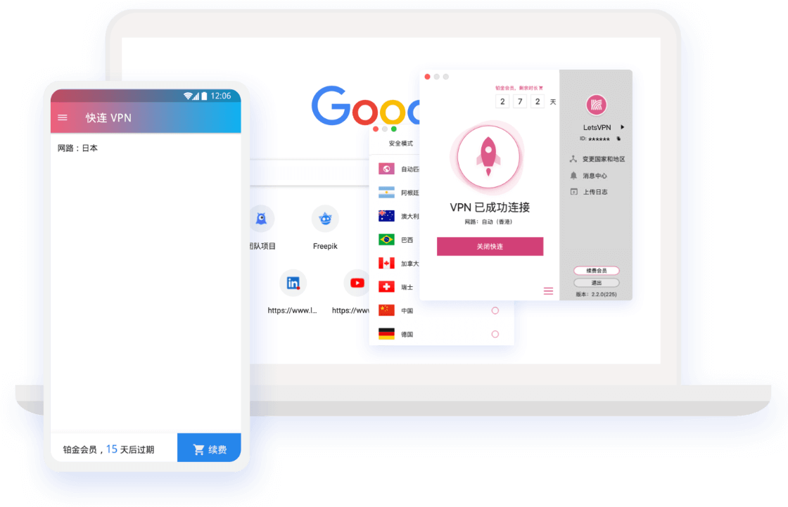 LetsVPN全球加速服务